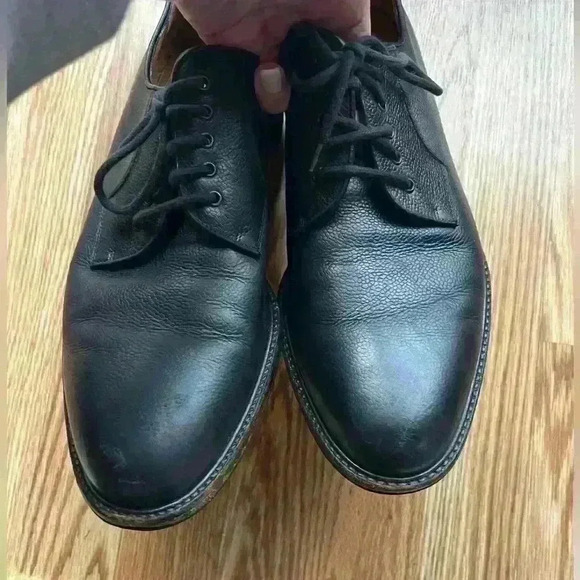 Salvatore Ferragamo Men’s Black Pebbles Leathern Oxford Shoes - Size 12 - Picture 7 of 9